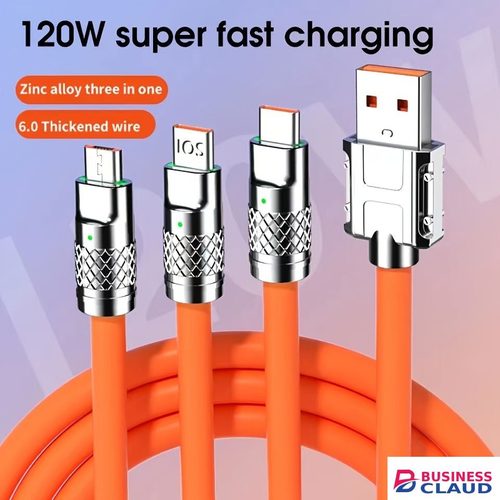 Machine customer one to three data cable 120W fast charging suitable for Apple Android TYPE-C three in one Machine charging wire in Cables-led-light-flashlight