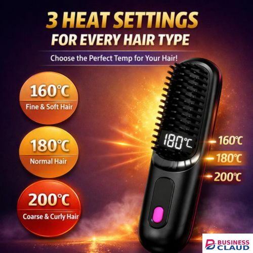 Professional Professional Hair Straightening Hot Air Brush - 3 Temperature Settings, Ionic Anti Frizz, Rapid Heating in Kenya-premium-incense-scent