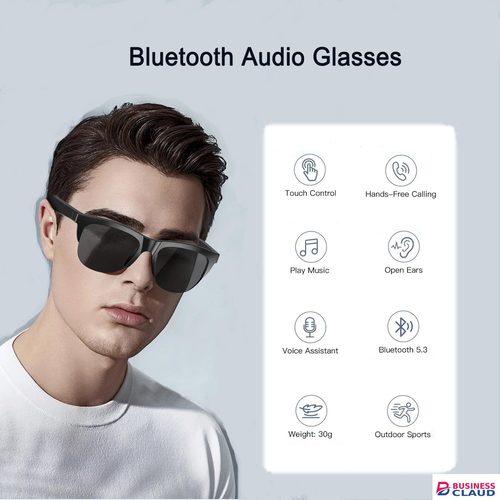 New New Smart AI Bluetooth V5.3 Sunglasses Wireless Stereo Sound UV Protection Waterproof Built-in Speakers Mic for Music Calls Lightweight Ergonomic Black Frame Fashion Design Smart Glasses Best Gift in Speak