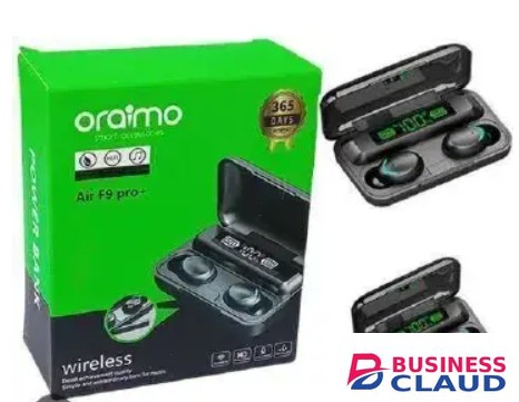ORIGINAL ORAIMO EARBUDS WIRELESS FREE PODS, SUPERIOR SOUND AIR F9 PRO+ EXTRAORDINARY HIGH QUALITY EARPODS 12H MUSIC TIME BRAND NEW ARRIVAL EARBUDS/EARPODS