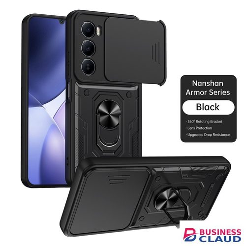 Luxury Luxury Slide Camera Lens Case Protective Cover for itel A100 (6.75" inch) Magnetic Kickstand Phone Case in Cables-led-light-flashlight