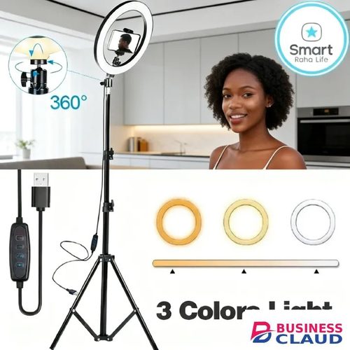 Professional 10 Inch Ring Light with 2.1M Adjustable Tripod Stand, Professional Studio Lighting Setup with Phone Holder, Ideal for Live Streaming, Makeup Tutorials, Selfies, Video Recording, YouTube, and TikTok Co in 1-selfie-stick-tripod-stand-with-bluetooth-remote-extendable-height-square-ring-light-360-rotating-phone-holder-for-smartphone
