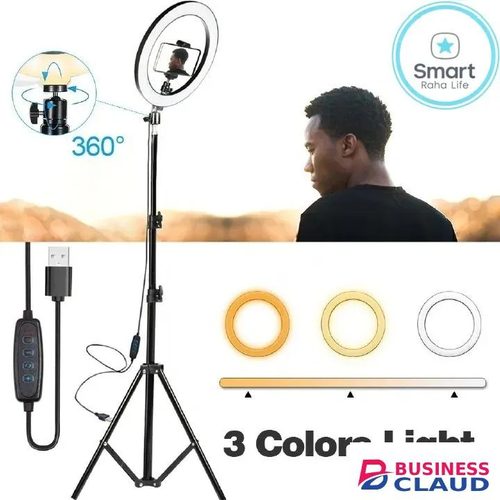 Professional 10 Inch Ring Light with 2.1M Adjustable Tripod Stand, Professional Studio Lighting Setup with Phone Holder, Ideal for Live Streaming, Makeup Tutorials, Selfies, Video Recording, YouTube, and TikTok Co in 1-selfie-stick-tripod-stand-with-bluetooth-remote-extendable-height-square-ring-light-360-rotating-phone-holder-for-smartphone