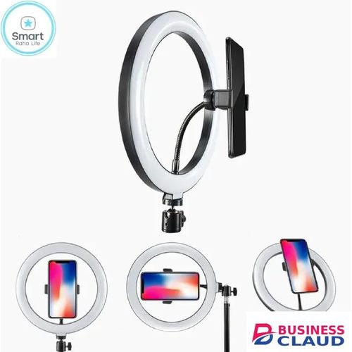 Professional 10 Inch Ring Light with 2.1M Adjustable Tripod Stand, Professional Studio Lighting Setup with Phone Holder, Ideal for Live Streaming, Makeup Tutorials, Selfies, Video Recording, YouTube, and TikTok Co in 1-selfie-stick-tripod-stand-with-bluetooth-remote-extendable-height-square-ring-light-360-rotating-phone-holder-for-smartphone
