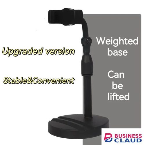 New Dual Slot Mobile Phone Stand for Live Streaming and Live Broadcast, Stretchable Desk Table Phone Holder Mount, Adjustable Support Stand for Cell Phones, Ideal for Dual Screen Recording and Multi-D