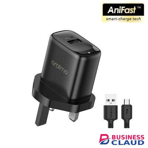 Original Portable Free ORIGINAL ORAIMO CHARGER POWERMATE 101 OCW-1112UM 10W PORTABLE CHARGING MICRO-USB WITH FREE FAST CHARGING CABLE INPUT 180-240V 50/60HZ 0.25A MAX OUTPUT: 5.0V 2.0A 1M in Cable