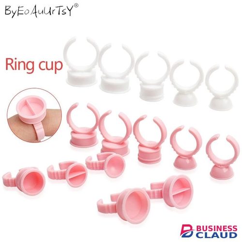 Wholesale Wholesale 100Pcs Disposable Eyelash Glue Fan Cup Rings Holder Container Tattoo Pigment Eyelash Extension Tools Lash Supplies E-1125 in Kenya-premium-incense-scent