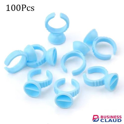 Wholesale Wholesale 100Pcs Disposable Eyelash Glue Fan Cup Rings Holder Container Tattoo Pigment Eyelash Extension Tools Lash Supplies E-1125 in Kenya-premium-incense-scent