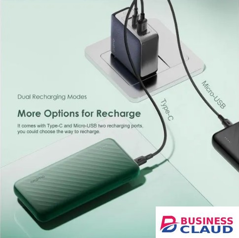 Businessclaud Anniversary oraimo Slice Link 10000mAh 12W Power Bank 5000 Bend Lifespan 4 Outputs Widely Compatible Slim and Portable in Charging-cables-12w-led-torch-black