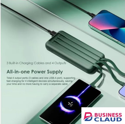 Businessclaud Anniversary oraimo Slice Link 10000mAh 12W Power Bank 5000 Bend Lifespan 4 Outputs Widely Compatible Slim and Portable in Charging-cables-12w-led-torch-black