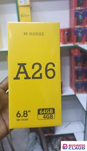🔥 DEAL🔥 M-HORSE A26 ULTRA , 6.8" HD+ Incell Full Screen, 5 MP + 8MP REAR AI CAMERA,, 4GB RAM+ 64 GB ROM , ANDROID 15, WITH FREE ORIGINAL , PROTECTOR, COVER, DUAL SIM, 5000MAH M HORSE A26 ULTRA , 6.8 Deal in Cable