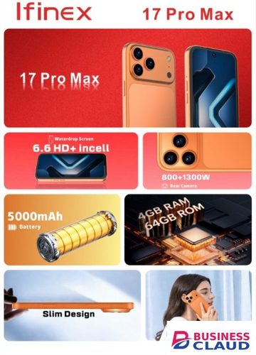 [NEW ARRIVAL] IFINEX 17 PRO MAX 64GB ROM+4GB RAM BATTERY 5000MAH SCREEN 6.6’’ HD+INCELL FACE UNLOCK ANDROID 13 4G SMART PHONES CAMERA 8MP FRONT+13MP REAR 1 YEAR WARRANTY New Arrival in Cables-led-light-flashlight