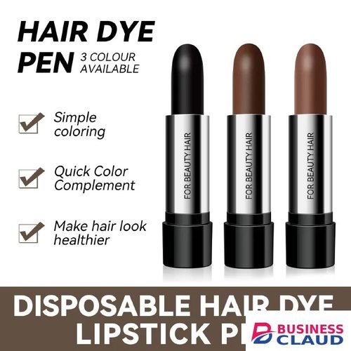 Black Brown Hair Dye Pen One-time Temporary Hair Dyeing Stick Cover Grey White Hair Fill in Hairs Coloring Styling Makeup Tools