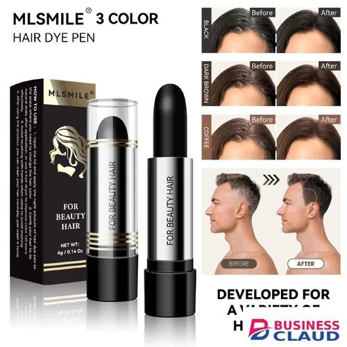 Black Brown Hair Dye Pen One-time Temporary Hair Dyeing Stick Cover Grey White Hair Fill in Hairs Coloring Styling Makeup Tools in Hairs-co