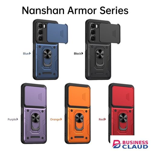 Luxury Luxury Slide Camera Lens Case Protective Cover for Infinix Hot 60i Magnetic Kickstand Phone Case in 4-cable