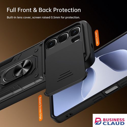 Luxury Luxury Slide Camera Lens Case Protective Cover for Infinix Hot 60i Magnetic Kickstand Phone Case in 4-cable