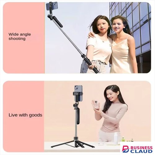 Durable 1.7m Selfie Stick Tripod Extendable Wireless Bluetooth Remote Portable Smartphone Tripod Stand Mount For iOS Android Phone Design in Cable-blue
