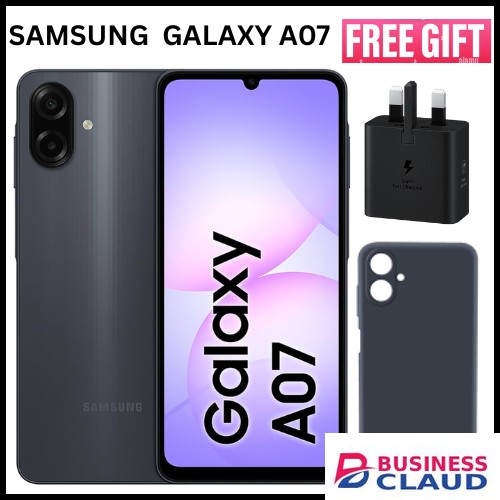 Brand New Best BEST OFFERS🔥🔥🔥 BRAND NEW SAMSUNG GALAXY A07 128GB+4GB 6.7" 90Hz Display 50MP Rear+8MP Front Cameras 5000mAh Battery 25W Fast Charging IP54 One UI 7 Android 15+(6Years Of OS Update Offers in Cable