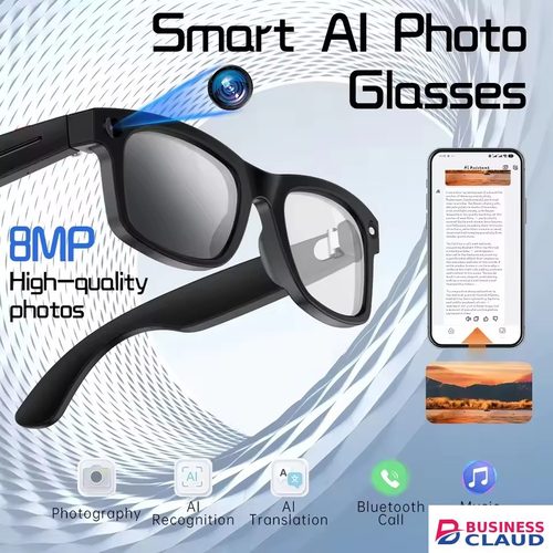 Smart Glasses AIMB S2 Max 500W Pixels HD Camera AI Translation Video Recording Voice Bluetooth Music Call Sunglasses Wearable Bluetooth Calling, AI Translation, Advanced Intelligent Wearable Eyewear in Out-triple-output-led-torch