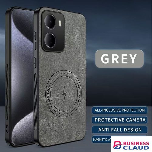 Luxury Luxury Business Phone Case for Xiaomi Redmi 15A, Magnetic Leather All-inclusive Back Cover in Cables-led-light-flashlight