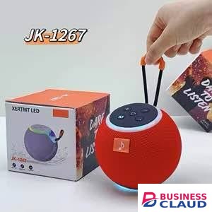 Portable XERTMT JK-1267 LED Wireless Portable Bluetooth Speaker with RGB Lights, Powerful Sound, Rechargeable Battery and Compact Design in Cable
