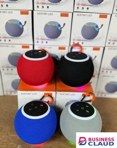 Portable XERTMT JK-1267 LED Wireless Portable Bluetooth Speaker with RGB Lights, Powerful Sound, Rechargeable Battery and Compact Design in Cable