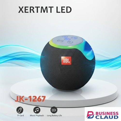 Portable XERTMT JK-1267 LED Wireless Portable Bluetooth Speaker with RGB Lights, Powerful Sound, Rechargeable Battery and Compact Design in Cable