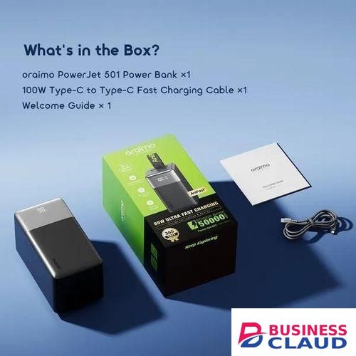 Oraimo PowerJet 501 OPB-750SQ 50000mAh 85W Fast Charging Power Bank Laptop Charger PD 3.0 PPS QC3.0 LED Display 4 Device Charging USB-C USB-A Original in Cable