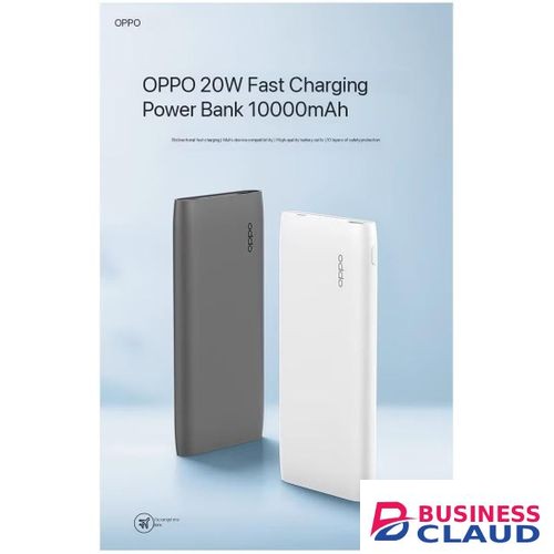 Oppo 20W Bidirectional Fast Charging, Power Bank 10000mAh (Model PBT05) - Slim, Portable Portable in Cable