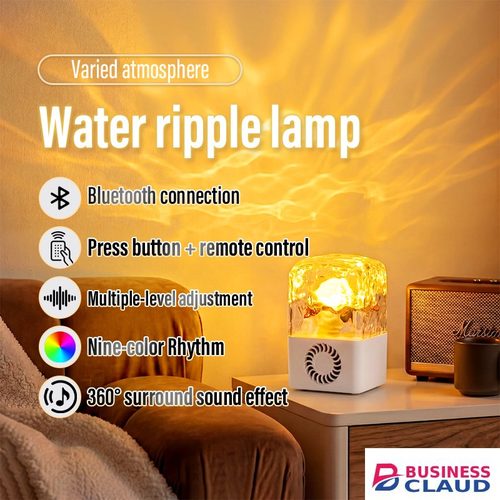Bluetooth Speaker with Deep Bass, Water Ripple RGB Ambient Light & Night Lamp, 360° Surround Sound, Music Sync, Remote Control, Bedside Decor for Bedroom Living Room Home Office Gift in Out-triple-output-led-torch
