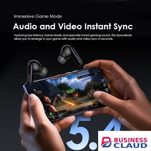 Oraimo SpaceBuds Hybrid ANC True Wireless Earbuds Customized Voice Prompt. 45 HRS OF PLAYTIME WITH HEAVY BASE, SMART AI FEATURE.AND NOISE CANCELLATION in Cable