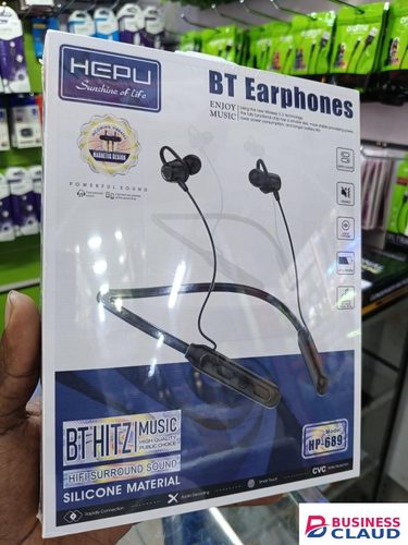 LIMITED TIME OFFER!! HEPU BLUETOOTH NECKBAND, VIBRATION, 350MAH LONG STANDBY BATTERY, SILICONE MATERIAL, ON/OFF BUTTON, NOISE CANCELLATION, HIGH BASS, USE FOR SPORTS, MUSIC PLAY 4HRS Limited time offer in Cable