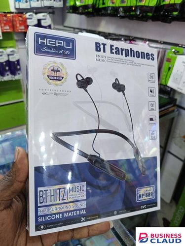 LIMITED TIME OFFER!! HEPU BLUETOOTH NECKBAND, VIBRATION, 350MAH LONG STANDBY BATTERY, SILICONE MATERIAL, ON/OFF BUTTON, NOISE CANCELLATION, HIGH BASS, USE FOR SPORTS, MUSIC PLAY 4HRS