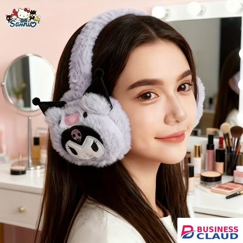 WBK872 Plush Wireless Bluetooth Headphones for girls and Teens, Cute Cartoon Character Soft Plush Headset, Bluetooth 5.3 Stereo Sound, HD Voice, Large Battery, Adjustable Over-Ear Wireless Headphones. in Cable