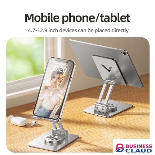 Portable Portable Foldable Desktop Phone Stand Aluminum Alloy Rotating Tablet Holder - Silver in Out-triple-output-led-torch