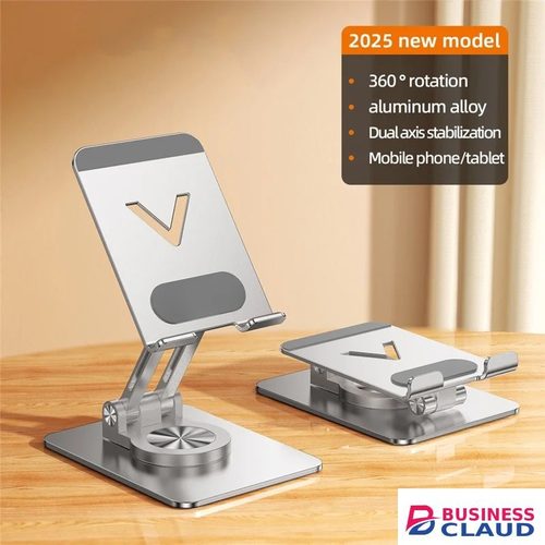 Portable Portable Foldable Desktop Phone Stand Aluminum Alloy Rotating Tablet Holder - Silver in Out-triple-output-led-torch
