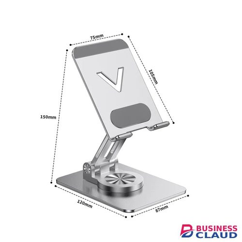 Portable Portable Foldable Desktop Phone Stand Aluminum Alloy Rotating Tablet Holder - Silver in Out-triple-output-led-torch