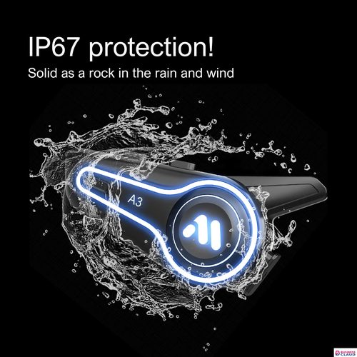 New New A3 Motorcycle Helmet Bluetooth 5.4 Headset Noise Reduction Wireless RGB Light 1000mAh Battery Music Player HIFI Waterproof in Cable