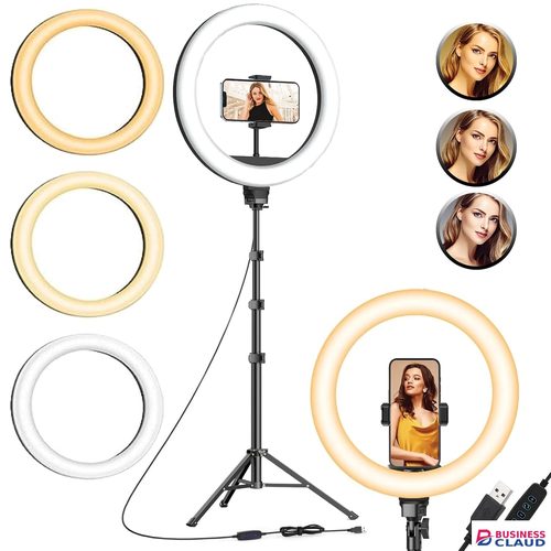 Free 10 Inches Big LED Ring Light for Camera, Phone tiktok YouTube Video Shooting and Makeup, 10" inch Ring Light with 7 Feet Long Foldable and Lightweight Tripod Stand in Cables-led-light-flashlight