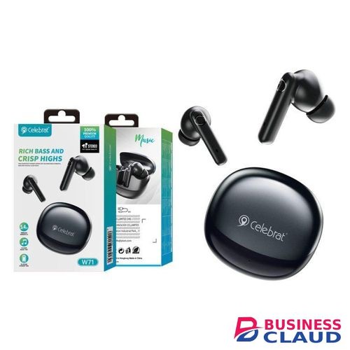 Celebrat W71 True Wireless Earbuds – Bluetooth 5.4, 10mm Drivers, HD Calls, Type-C Charging & Lightweight Design in Cables-led-light-flashlight