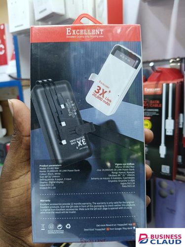 LIMITED TIME OFFER!! EXCELLENT 20,000MAH POWER BANK, 3X LINK, TYPE-C, MICRO, USB, LIGHTNING, FAST CHARGER COMPATIBLE TO PHONES AND TABLETS Limited time offer in Cables-led-light-flashlight