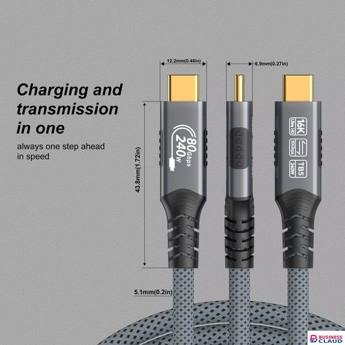 Featured 16K Thunderbolt 5 Cable 80Gbps Ultra High Speed USB-C to USB 4.0 Full-Featured Cable For MacBook Pro iPad Pro Laptop Phone in Cables-led-light-flashlight