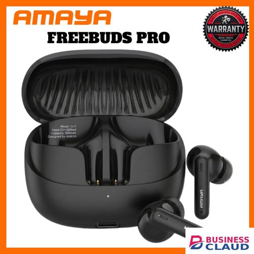 Original Premium Amaya ATW-323 FreeBuds Pro Bluetooth 5.3 Earbuds - High Fidelity Wireless Earpods for All Smartphones & Tablets, 40H Playtime with Charging Case, ENC Mic for Clear Calls, Comfortable Fit Earphones in Cables-led-light-flashlight