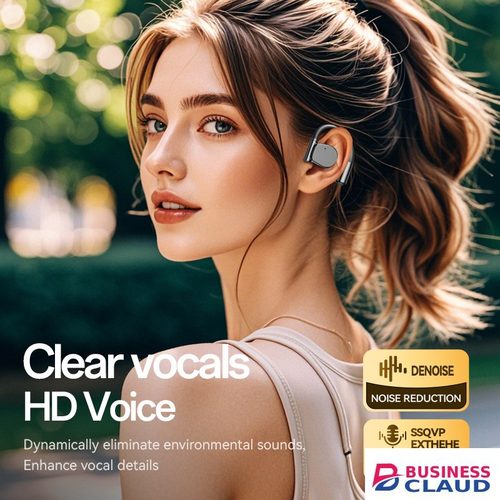 Wireless Bluetooth Earbuds 5.4 Open-Ear Headphones with Heavy Bass Panoramic Surround Sound, Long-Lasting Battery Life, HD Voice Noise Cancelling, Ear-Hook Sports Earphones in Charging-cables-12w-led-torch-black