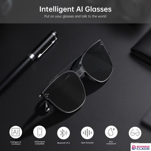 AI Smart Glasses Real Time Translation 110+ Languages,Bluetooth 5.4 Bone Conduction Open Ear Headphones,UV400 Polarized Sunglasses with Voice Assistant,Wireless Audio Smart Eyewear for Travel Business in Cables-led-light-flashlight