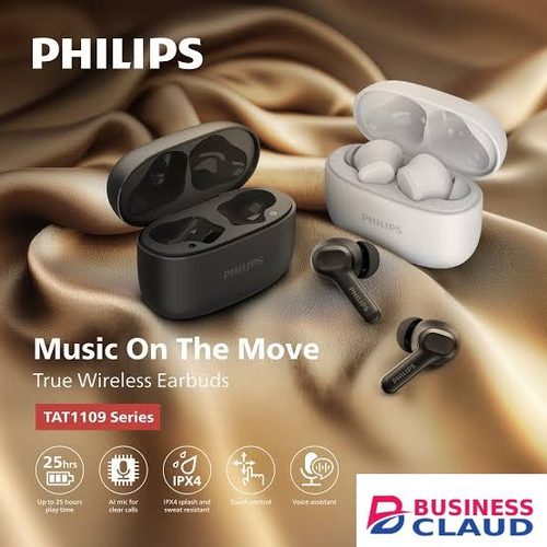Philips 1000 Series True Wireless Bluetooth Earbuds with Charging Case, Stereo Sound, Noise Reduction and Portable Design in Cables-led-light-flashlight
