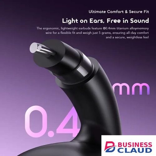 Original [ORIGINAL] oraimo OpenSnap oraimo OpenSnap Open-Ear Earbuds Comfortable and Secure Fit Open-Ear Bass Boost Noise Cancellation in Calls Dual-device Connectivity Stylish Design in Cables-led-light-flashlight