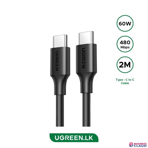 UGREEN 2 Meter 60W Type-C to Type-C 2.0 Cable – US286 – 10306 – 1 Year Warranty warranty in Cables-led-light-flashlight