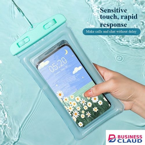 IPX8 Floating Airbag Waterproof Phone Pouch Universal Underwater Cell Phone Dry Bag Sensitive Touch Screen Phone Water Case With Lanyard For Swimming Beach Diving Fits Up To 7.2 Inch Phones in Cables-led-light-flashlight