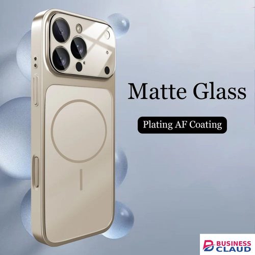 Original Original Glass Nano Matte Case For iPhone 17 Air 16 15 14 13 17 Pro Max 17Pro Magnetic For Magsafe Wireless Charging Armor Funda in Cable-black
